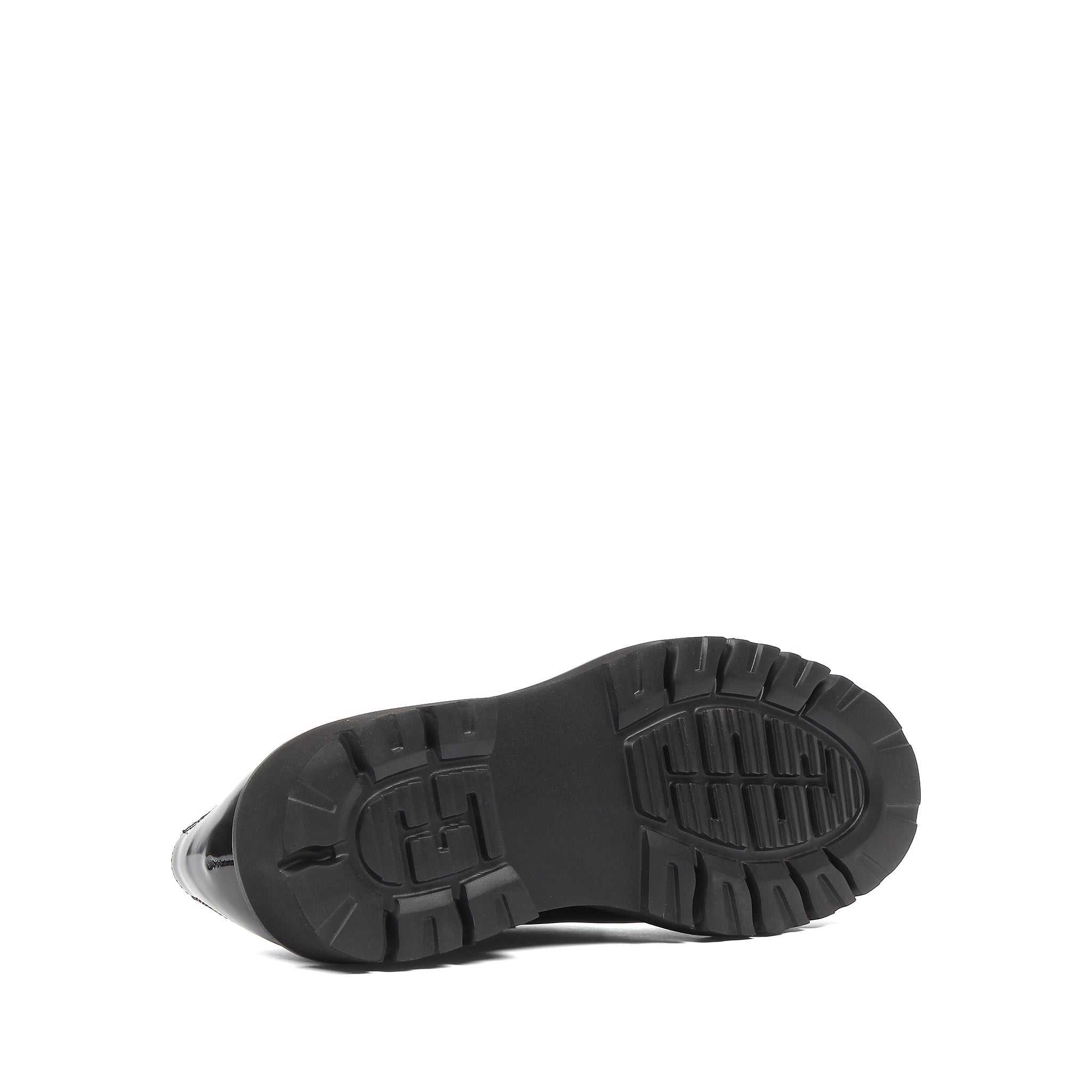 Herren Derby-Schuhe aus schwarzem Glanzleder mit Kappnaht und EVA-Sohle (395-2888)