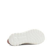 Damen Slipper Beige aus Leder mit weißer EVA-Sohle (664-25914)