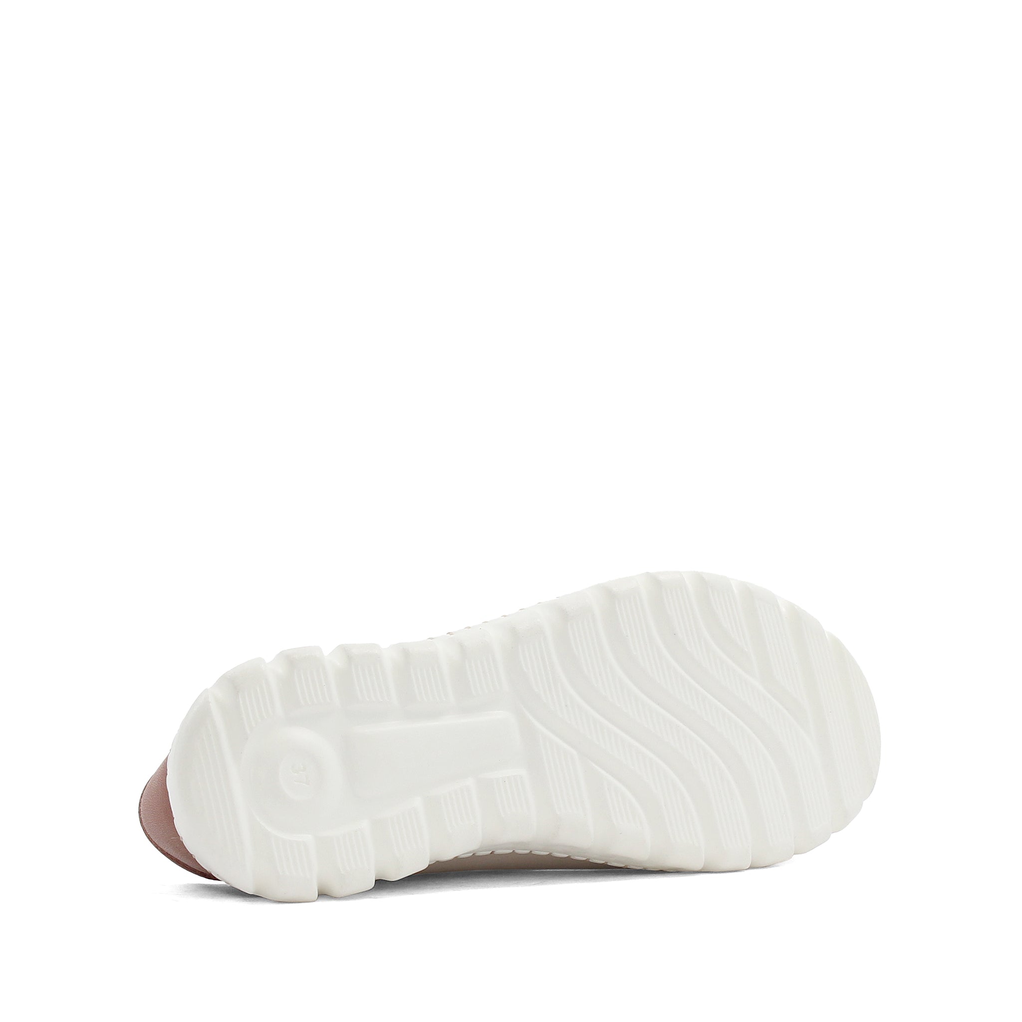 Damen Slipper Beige aus Leder mit weißer EVA-Sohle (664-25914)