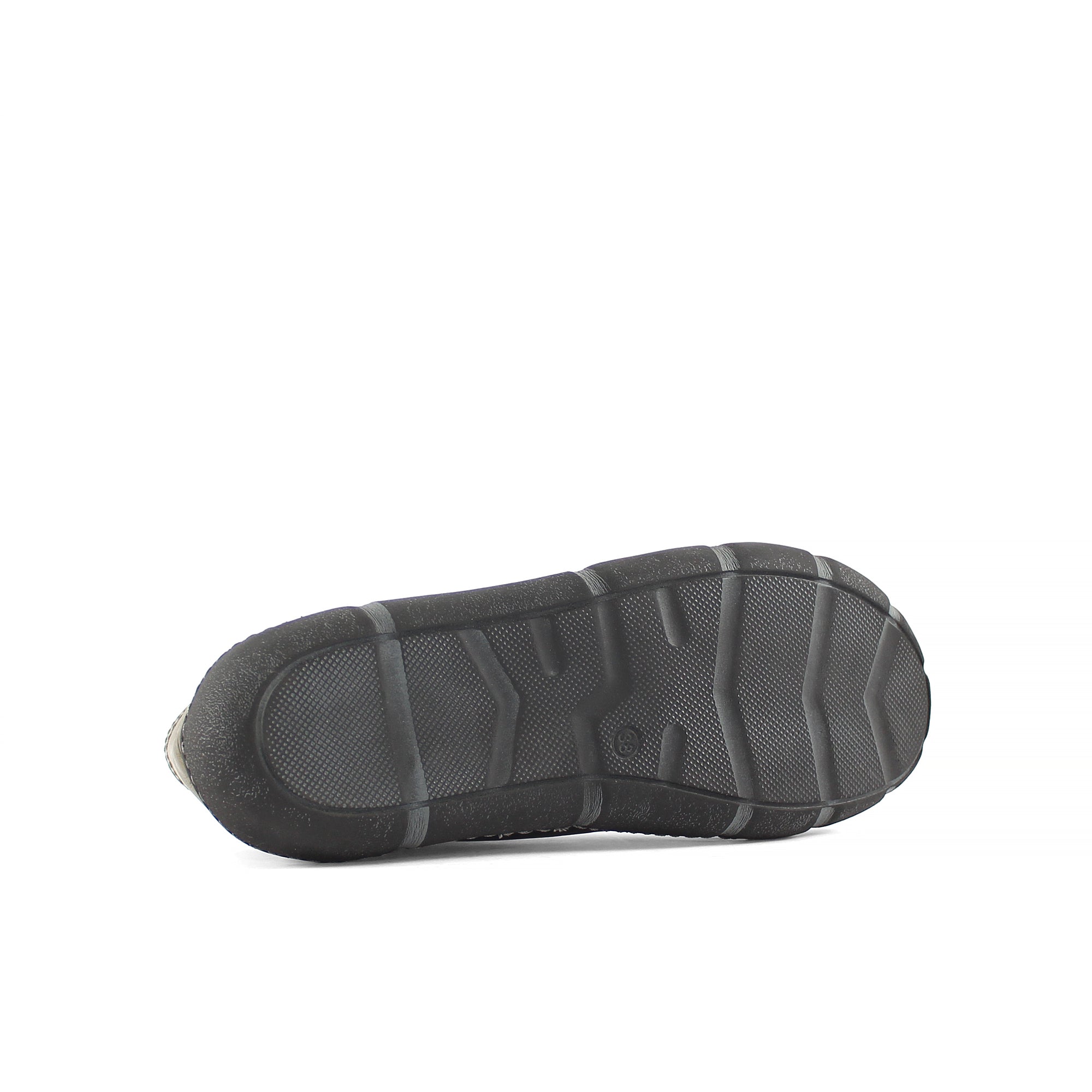 Damen Schwarze/Khaki Leder Schnürschuhe mit Reißverschluss (288-31101)
