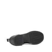 Damen Oxford Schuhe Schwarz Glattleder mit Blockabsatz und Schnürung (727-28639)