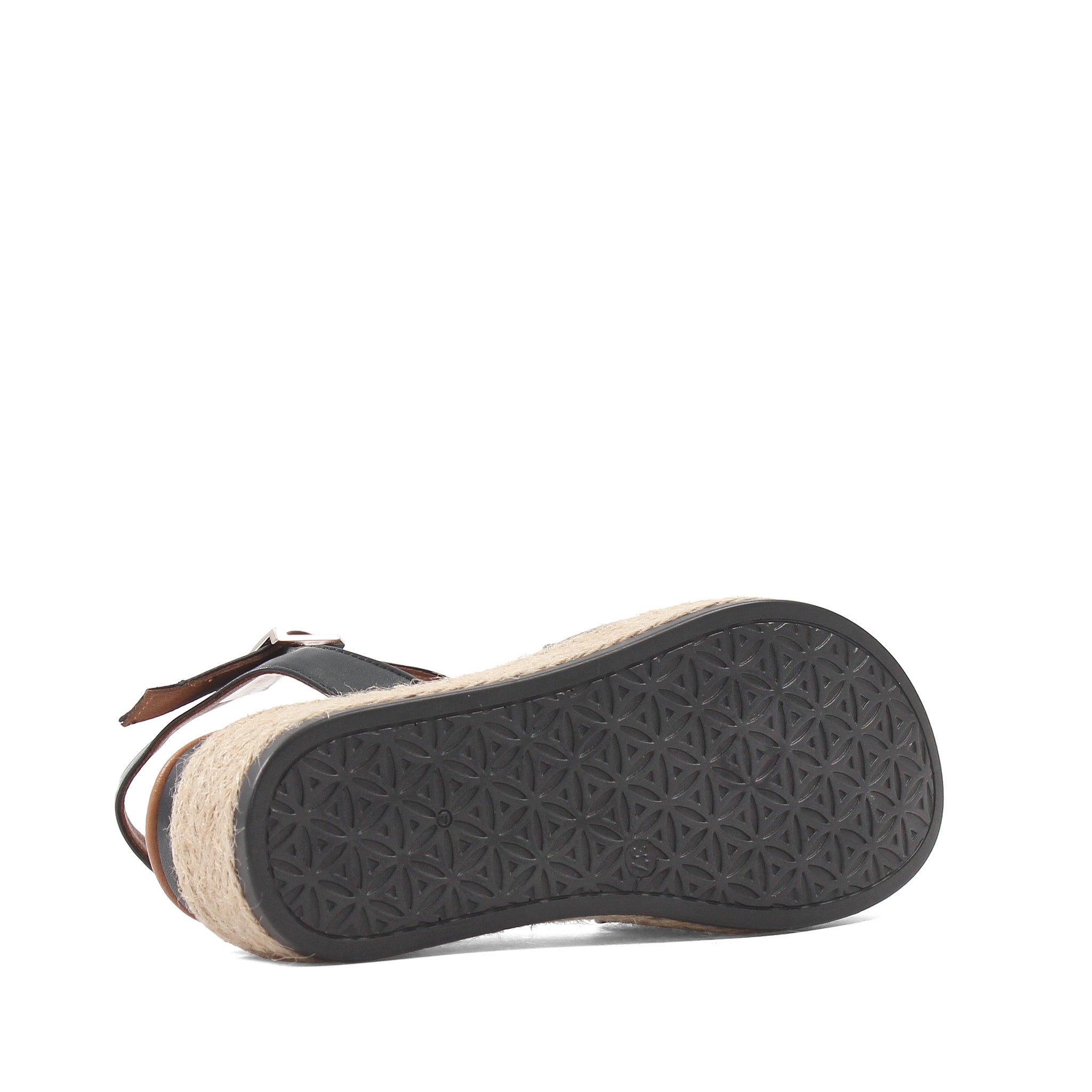Damen Keilsandalen aus cognacfarbenem Wildleder mit Bastsohle (297-27512)