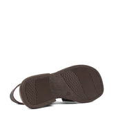 Women’s Brown Leather Velcro Strap Sandals (784-41607)