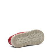 Damen Rote Leder Freizeit-Sneaker zum Hineinschlüpfen (748-31406)