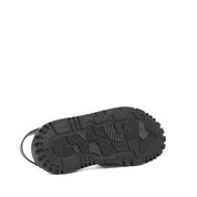 Women’s Black Leather Velcro Strap Platform Sandals (728-28507)