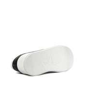 Black Leather Platform Sneakers with Heel  (727-28664)