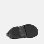 Men’s Black Leather Double Monk Strap Shoes (064-1046)