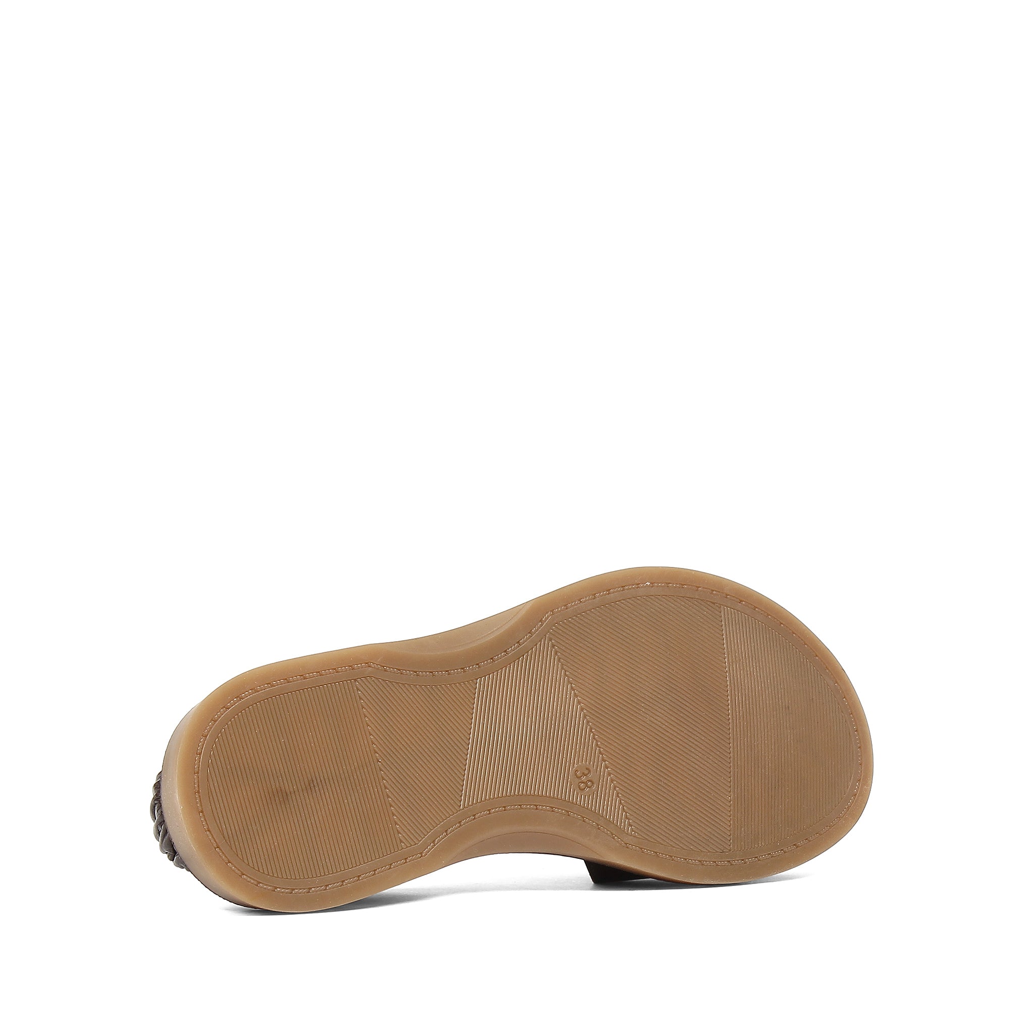 Women's Brown Leather Sandals with Adjustable Buckle (541 23074)