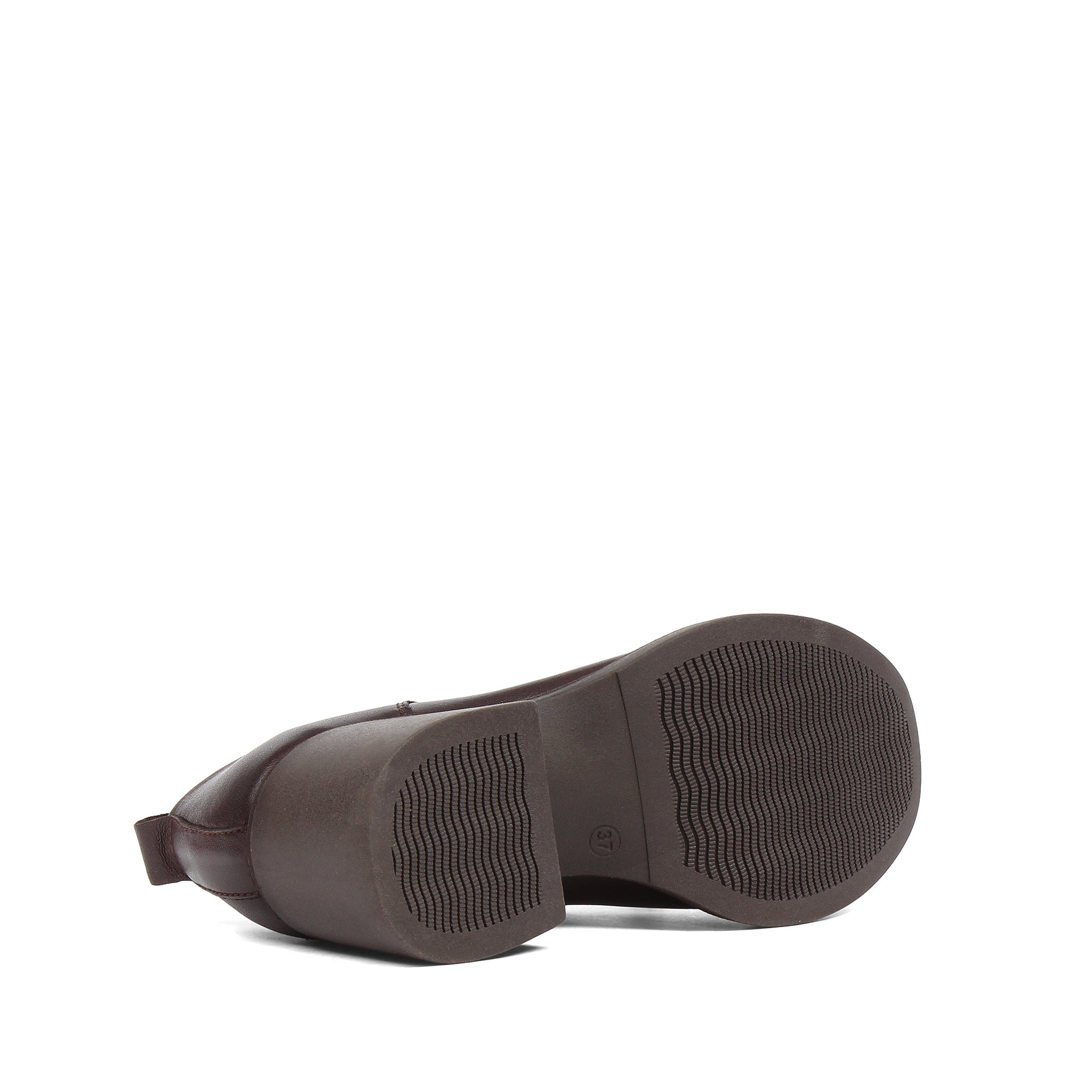 Damen Oxford Schuhe Braun Glattleder mit Blockabsatz und Schnürung (727-28639)