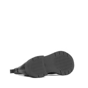 Damen Loafer Boots Schwarz Glattleder mit Strickschaft (013-28811)