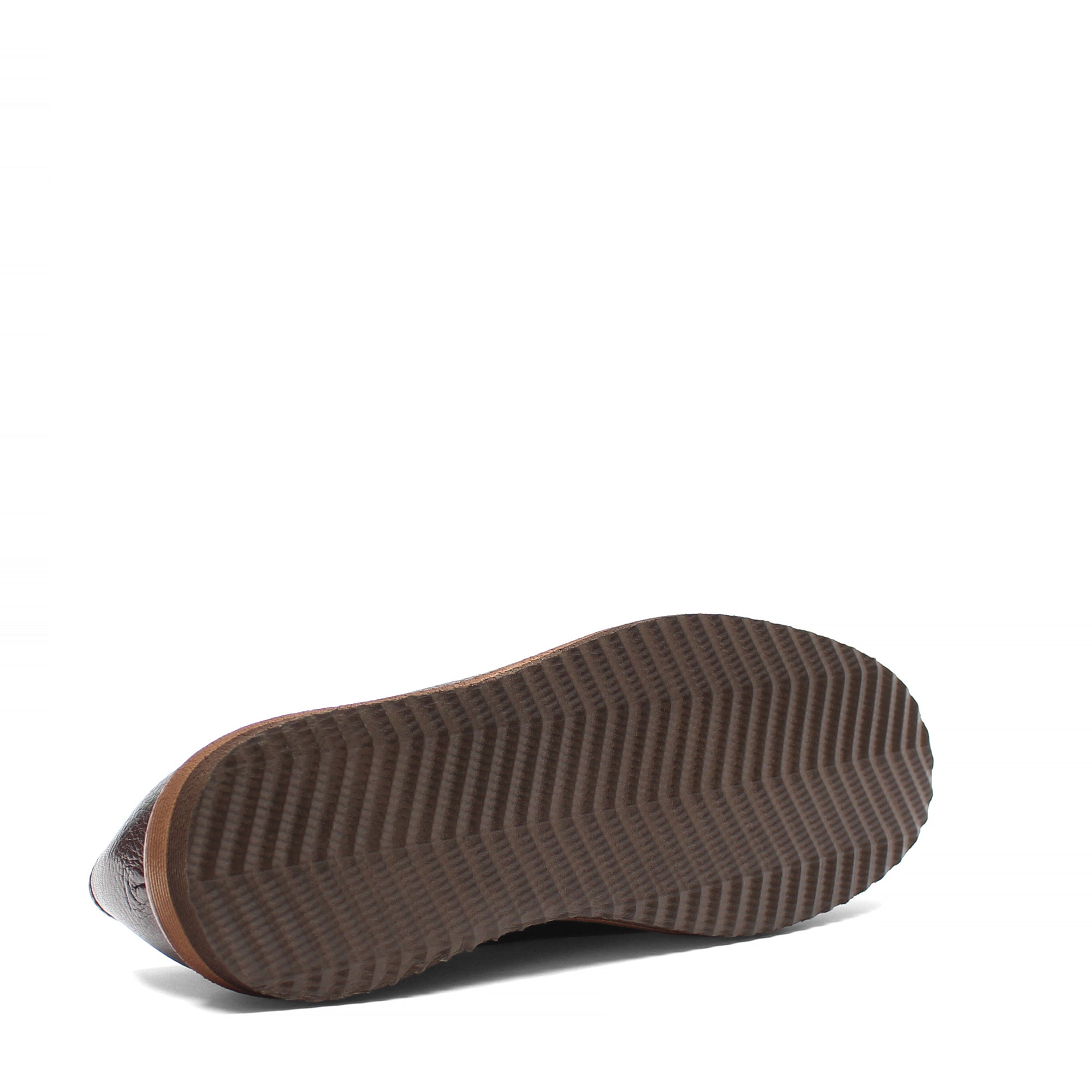Men's Brown Leather Loafers with Croco Pattern (642-1530)