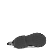 Damen Loafer Boots Schwarz Lackleder mit Strickschaft (013-28811)