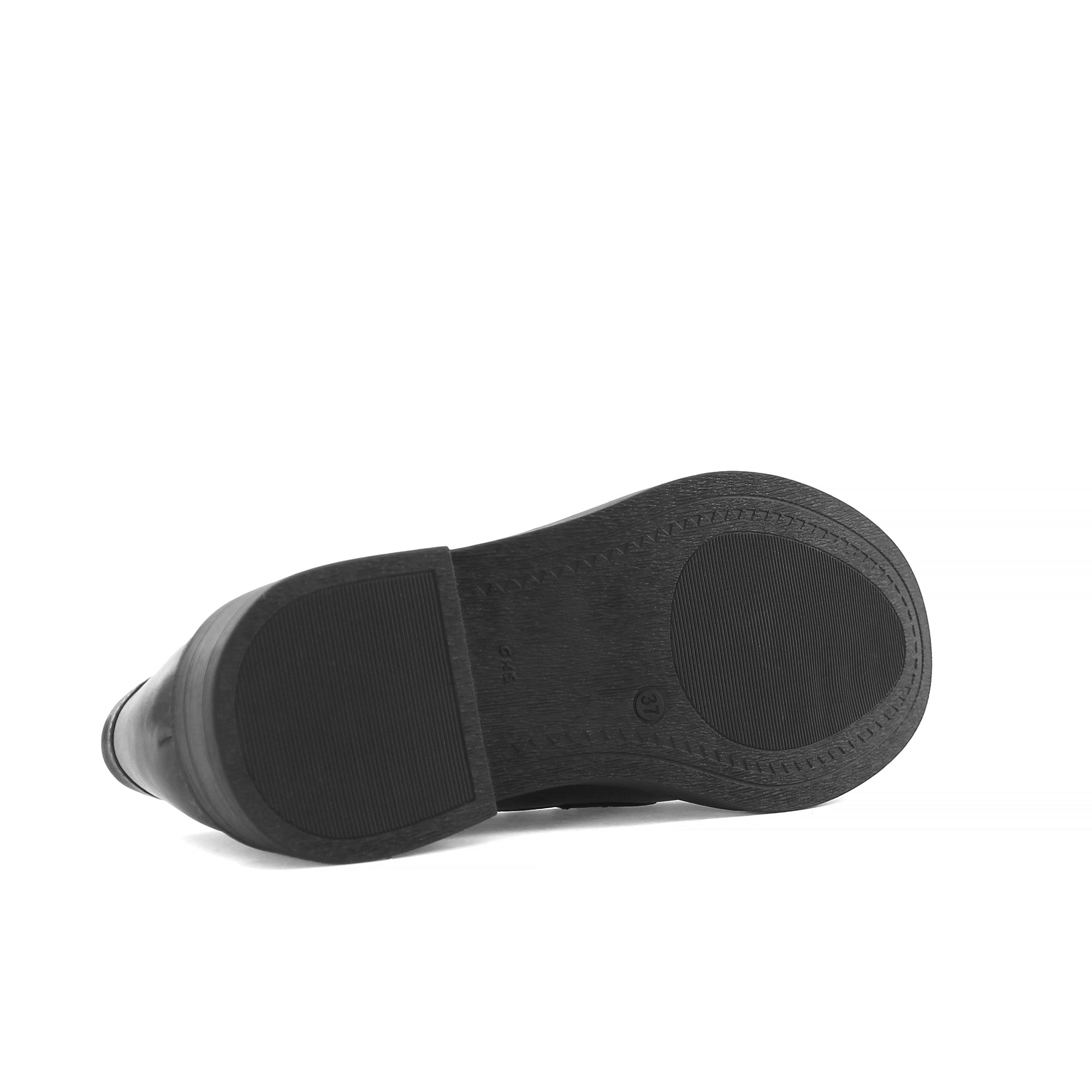 Damen Schwarze Leder-Loafer mit Fransen (494-25825)