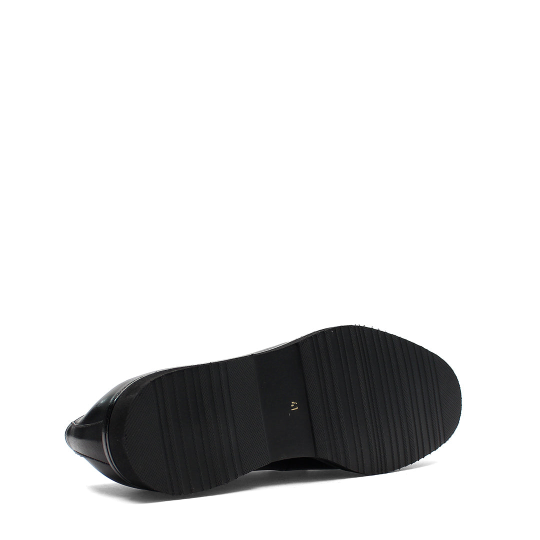 Herren Derby-Schuhe aus schwarzem Leder mit EVA-Sohle & Absatz (747-4526)