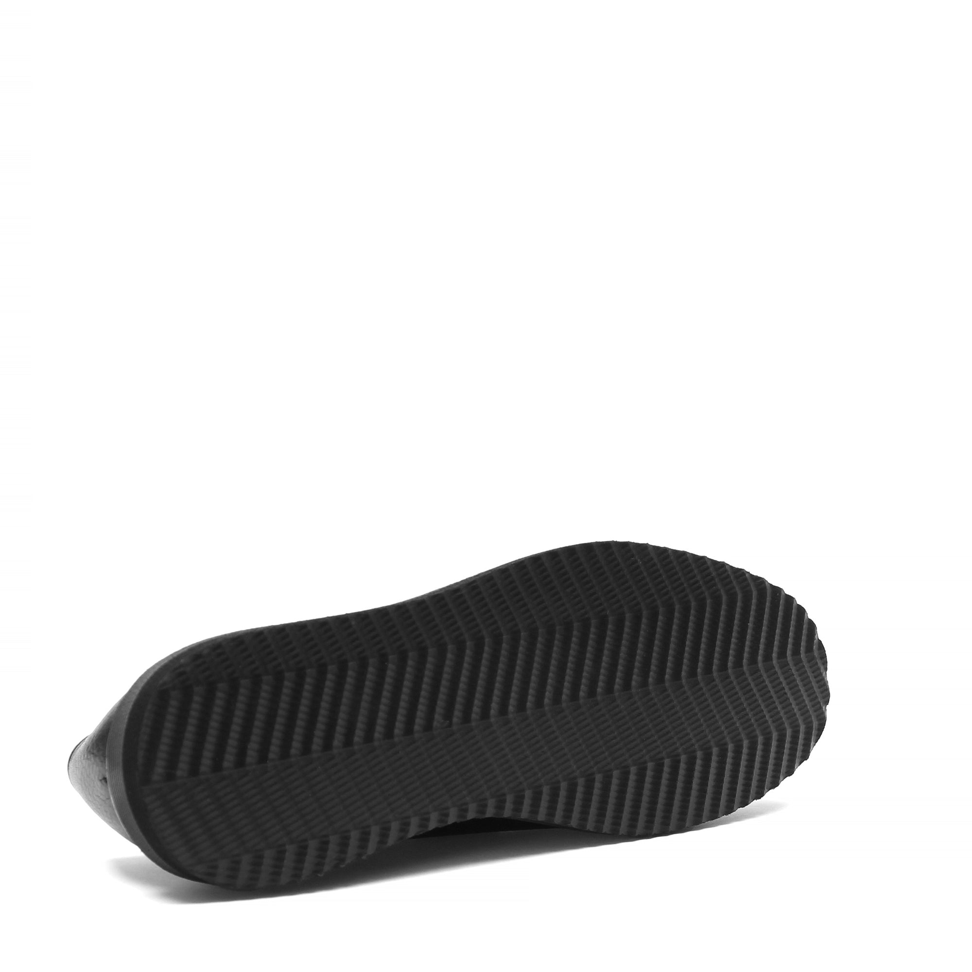 Men's Black Leather Loafers with Croco Pattern (642-1530)