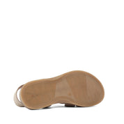 Women's Beige Suede Leather Sandals with Adjustable Buckle (541-23071)