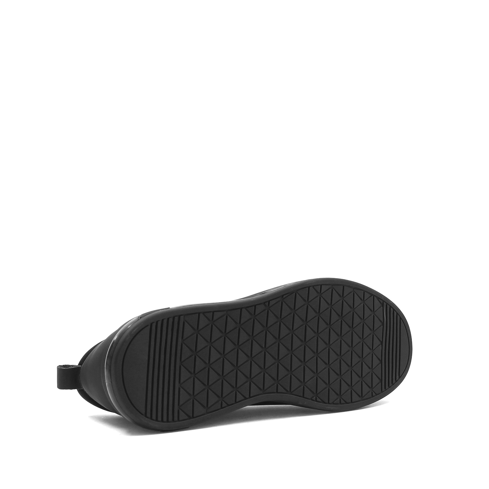Herren Low-Top Sneaker aus schwarzem Leder mit matter Oberfläche (691-3441)