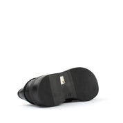 Women's Black Leather Loafers (029-20143)