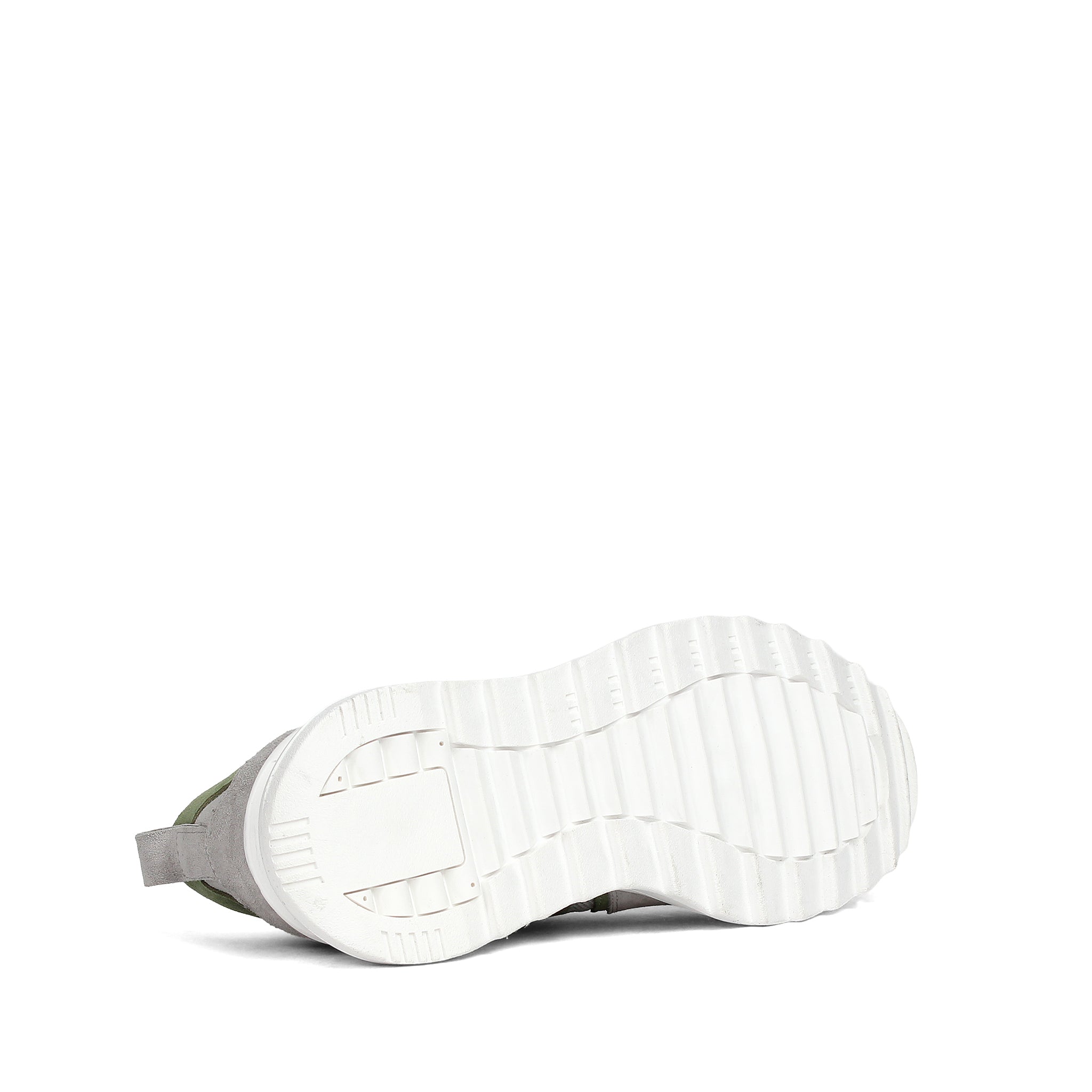 Herren Sneaker aus grauem Wildleder mit grünem Mesh (448-1913)