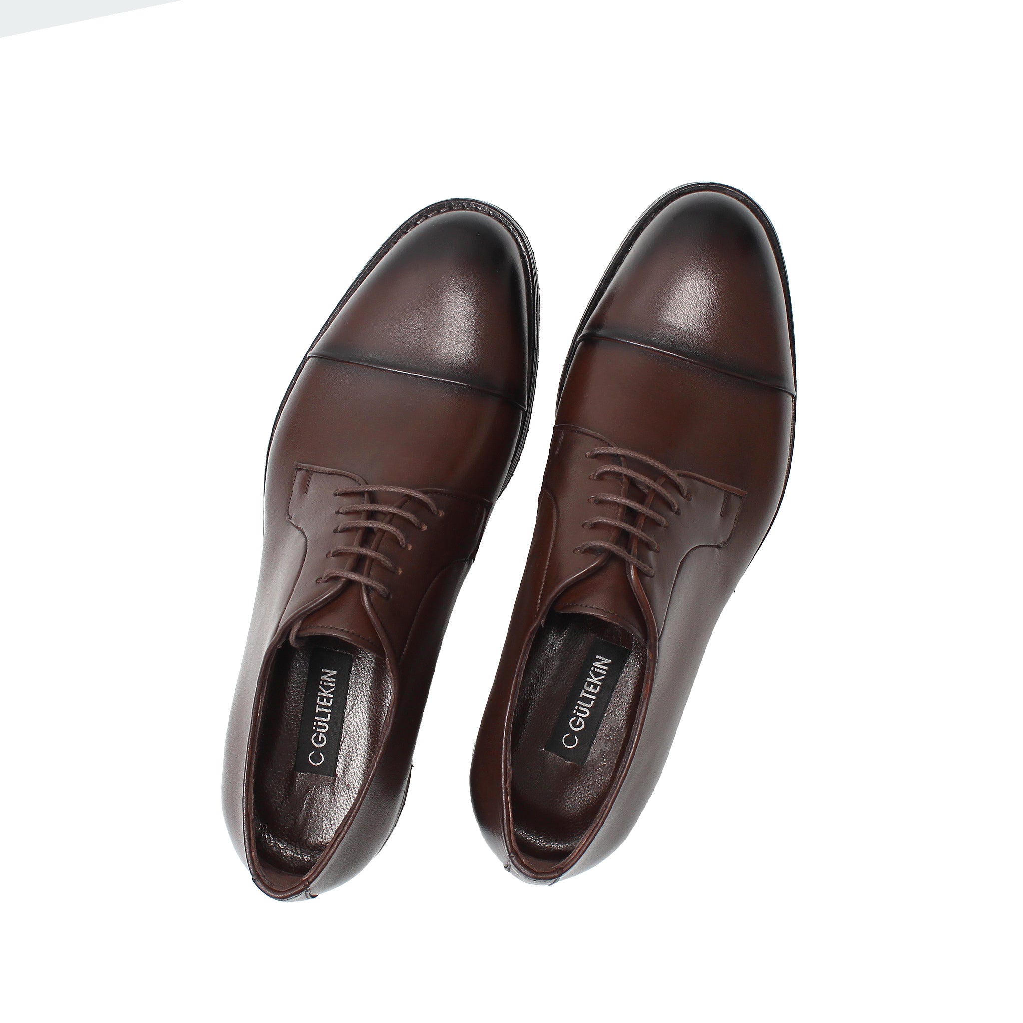 Herren Derby-Schuhe Braun – Elegante Leder-Business-Schuhe mit Cap-Toe-Design (747-4528)