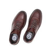 Men’s Brown Leather Lace-Up Comfort Sneakers (550-4764)