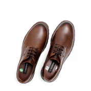 Men’s Brown Leather Lace-Up Dress Shoes with Lug Sole (406-4415)