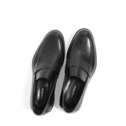 Men's Black Leather Loafers with Sleek Design (747-4511)