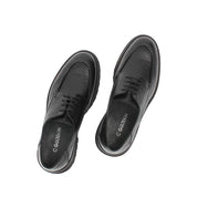 Men's Black Leather Classic Brogue Shoes (162-532)