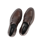Herren Penny Loafer aus braunem Leder mit EVA-Profilsohle (663-460)