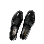Damen Schwarze Lackleder Loafer (494-25829)