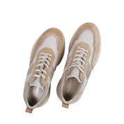 Herren Sneaker aus beigem Wildleder mit Mesh-Einsätzen (448-1913)