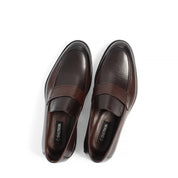 Men's Brown Leather Loafers with Sleek Design (747-4511)
