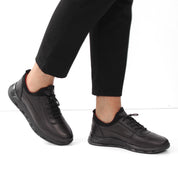 Herren Schwarze Casual Schuhe aus Leder (550-793)
