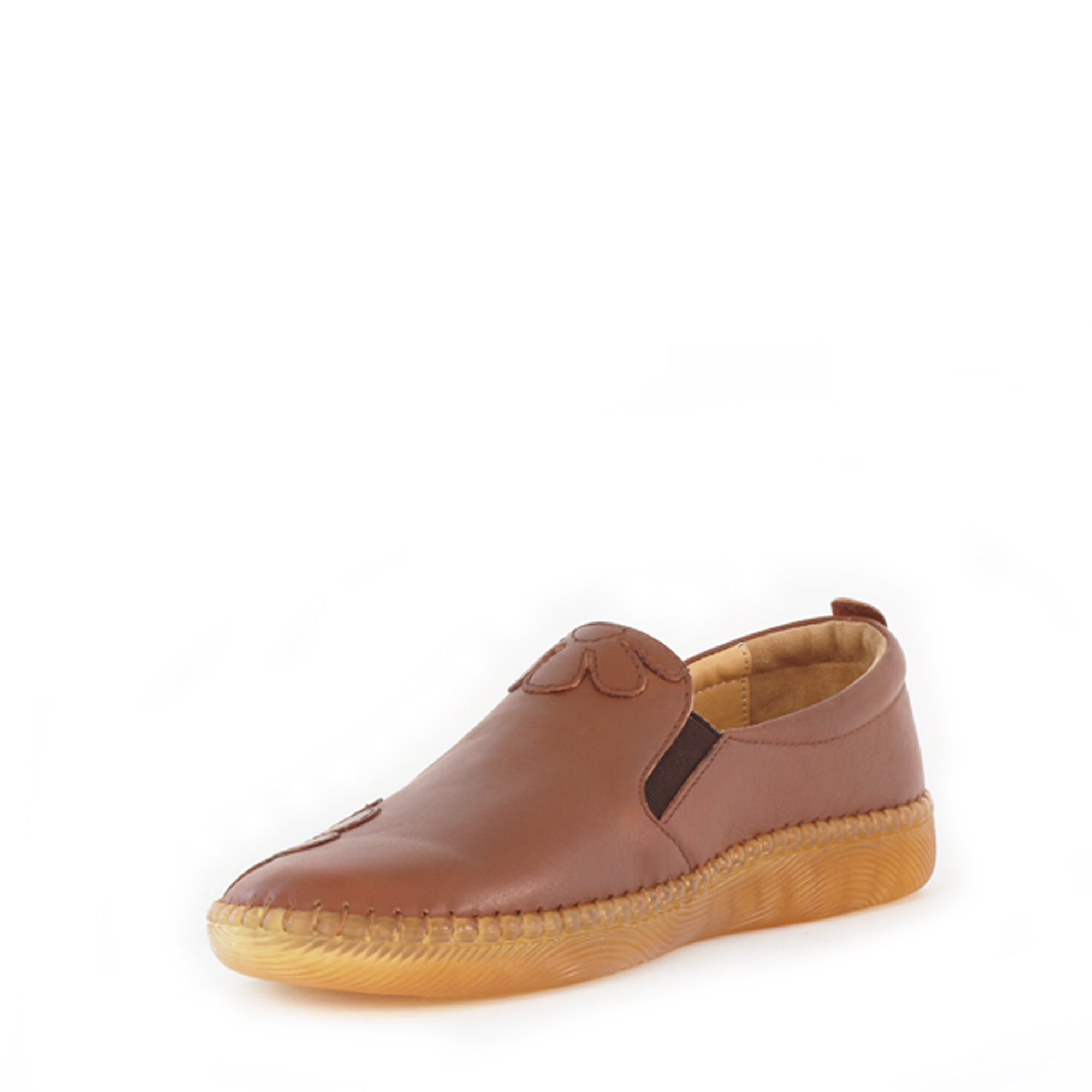Damen Hellbraune Leder-Ballerinas für Freizeit (383-4035)