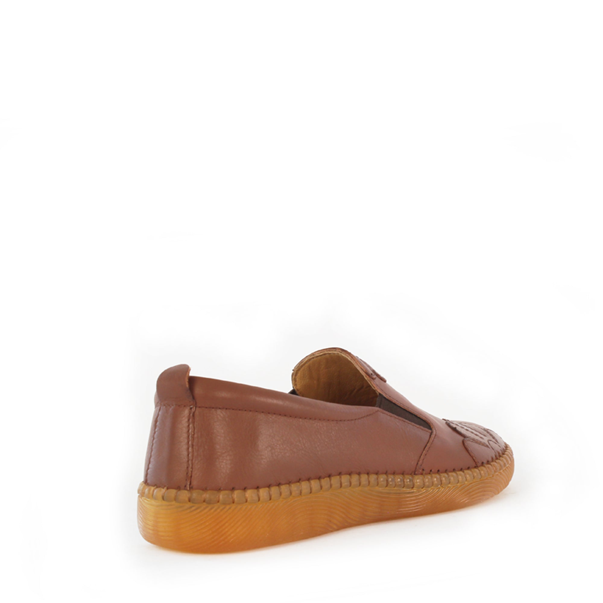 Damen Hellbraune Leder-Ballerinas für Freizeit (383-4035)