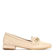 Damen Beige Leder-Loafer (686-29200)