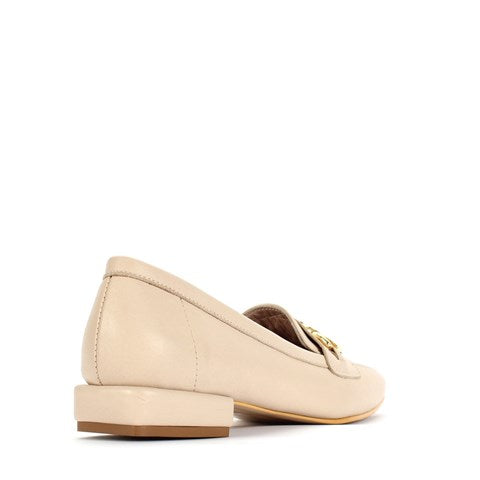 Damen Beige Leder-Loafer (686-29200)