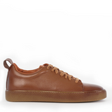 Herren Cognac Leder-Casual-Schuhe